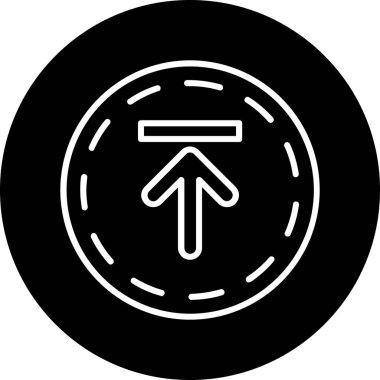 Yol işareti simgesinin vektör illüstrasyonu