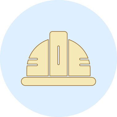 Miğfer. Web simgesi basit illüstrasyon