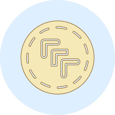 Madeni para ikonu. Vektör çizimi. düz biçim