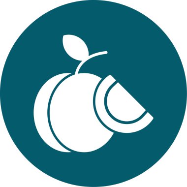 Elma. Web simgesi basit illüstrasyon