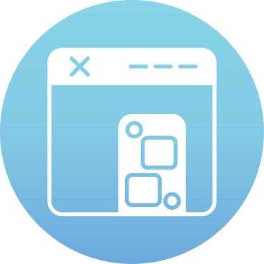 Tarayıcı. Web simgesi basit illüstrasyon