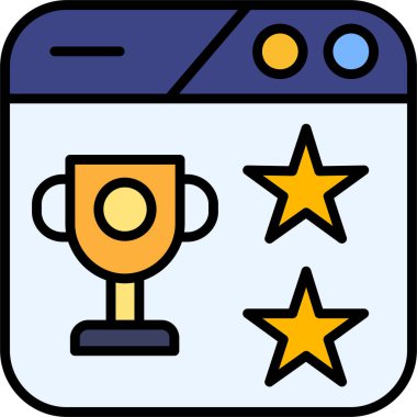 Ödül kupası simgesi - taslak biçiminde