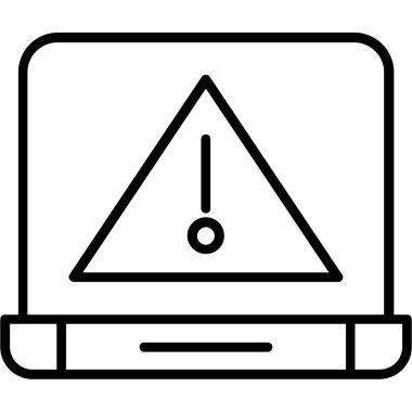 Ünlem işareti vektör illüstrasyon tasarımı olan dizüstü bilgisayar