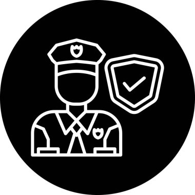 Polis vektör simgesi modern illüstrasyon