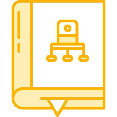 Bir kitap simgesinin vektör illüstrasyonu