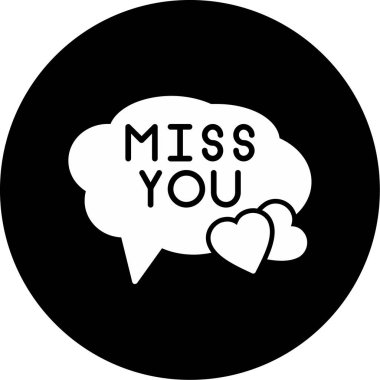 Konuşma baloncuğunu özledim. vektör illüstrasyonu