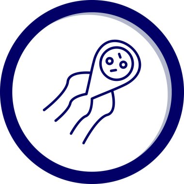 hüzünlü ağlayan yuvarlak vektör simgesi