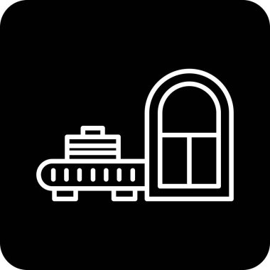 bagaj web simgesi basit vektör illüstrasyonu