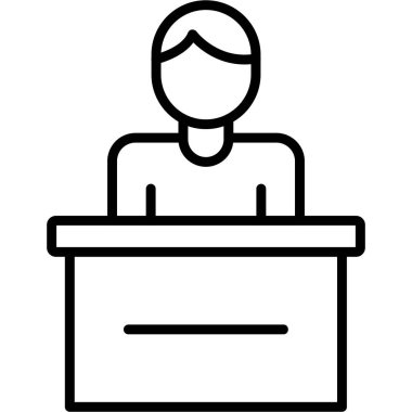 Konferans simgesi, vektör çizimi