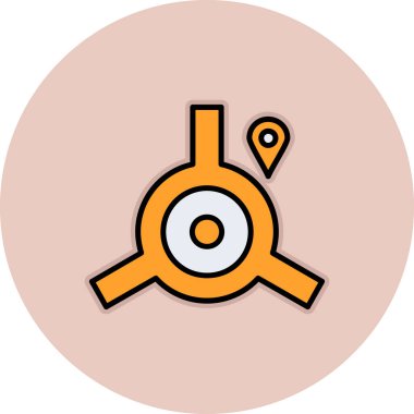 Harita işaretleyici vektör illüstrasyonuName