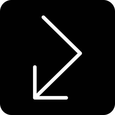 ok sağ yön simgesi ana hat biçiminde