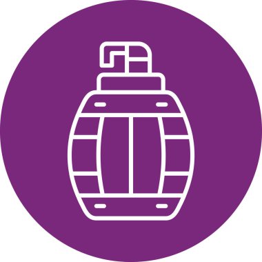 Bir varil simgesinin vektör illüstrasyonu