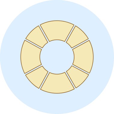 Bir can simidinin düz simgesi