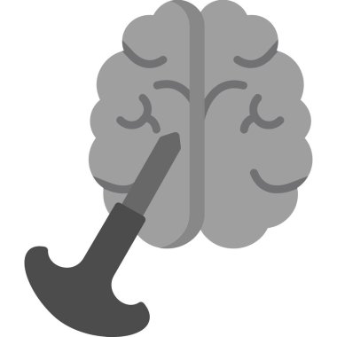 Beyin simgesi, vektör illüstrasyonu