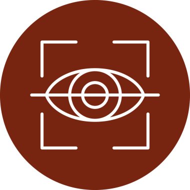 Retina Tarayıcı Web simgesi, vektör illüstrasyonu