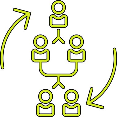 Takım çalışması simgesi vektör illüstrasyonu