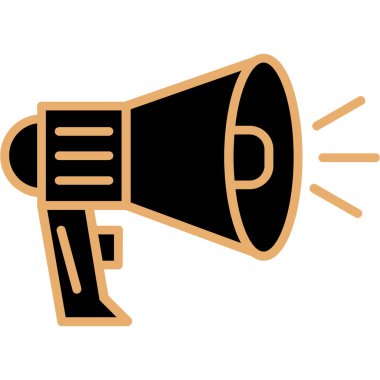 duyuru megafon simgesi tam taslak biçimi