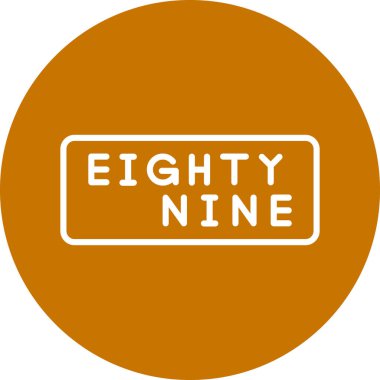 6 numaralı simge tasarımı vektör çizimi