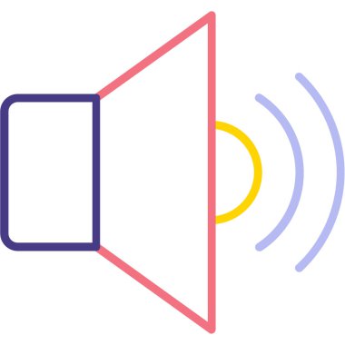 Konuşmacı. Web simgesi basit illüstrasyon