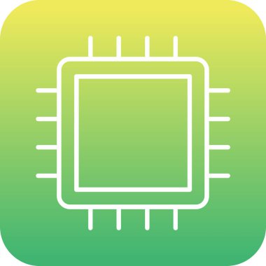 Benzersiz Cpu vektör simgesi