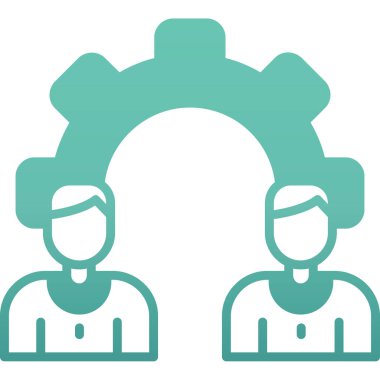 operatör ve iş vektör simgesi. Basit vektör illüstrasyon sembolü. düz tasarım, iş ve düzenlenebilir.