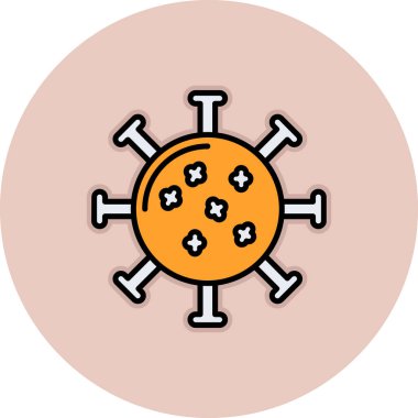 Corona virüs ikonu. covid 19 virüsü, vektör çizimi