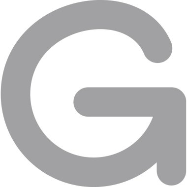 G harfi logo tasarımı. vektör alfabesi simgesi.