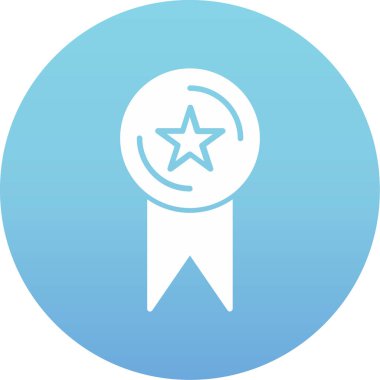 Madalya ikon vektör illüstrasyonu