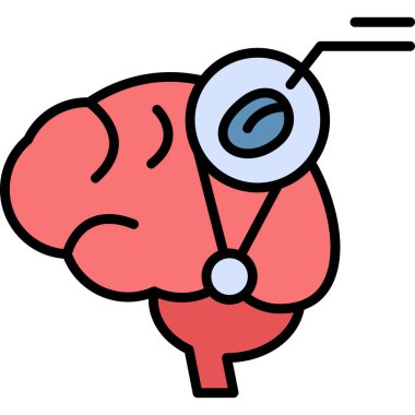 Beyin sağlığı ikonu - özet biçiminde