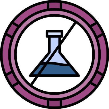 Kimyasal matara. Basit illüstrasyon