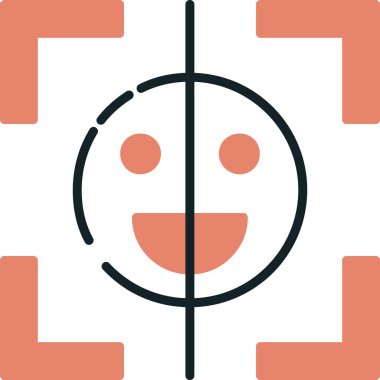 Gülümse ikon vektör illüstrasyonu