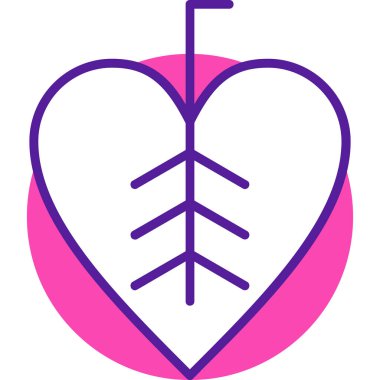 Kalp ikonu vektör illüstrasyonu