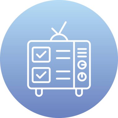 Televizyon. Web simgesi basit illüstrasyon