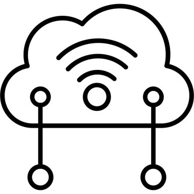 Bulut bağlantı vektör simgesi