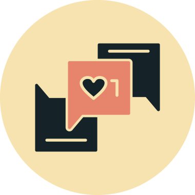 İleti düz vektör simgesi