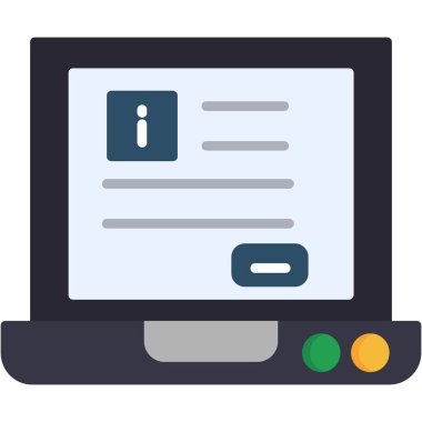 dizüstü bilgisayar web simgesi, vektör illüstrasyonu