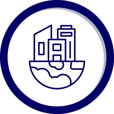 şehir simgesi vektör illüstrasyonu