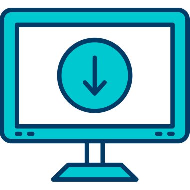 Bilgisayar ekranı. Basit resimleme