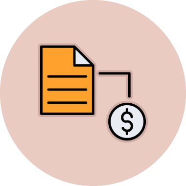 Dolar işareti vektör simgesi