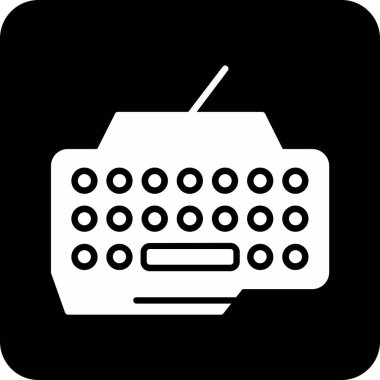 Daktilo simgesi vektörü. düz biçim illüstrasyonu