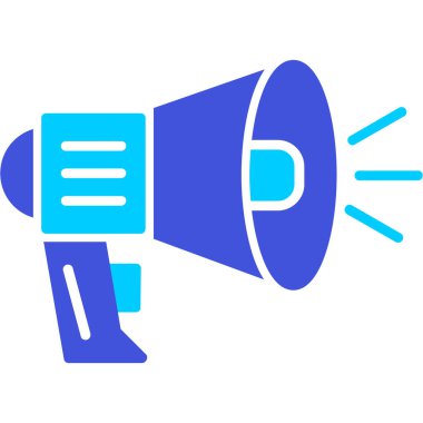 Megafon. Web simgesi basit illüstrasyon