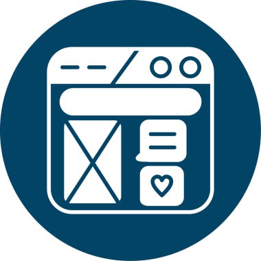 Fırın düz yuvarlak gölgeli simge