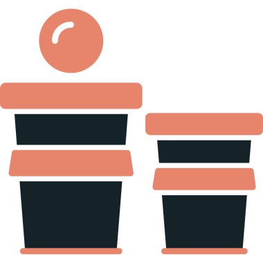 Kek. Web simgesi basit illüstrasyon