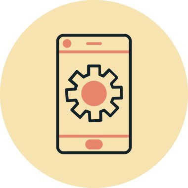 akıllı telefon simgesi vektör illüstrasyonu