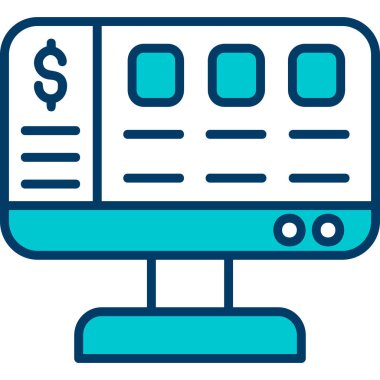 Dolar simgesi vektör illüstrasyonu