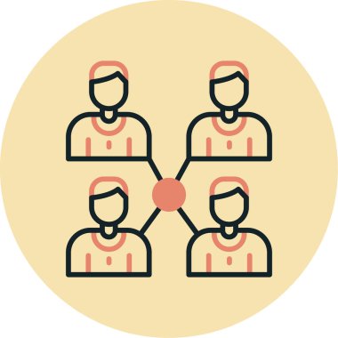 grup insan simgesi vektör illüstrasyonu