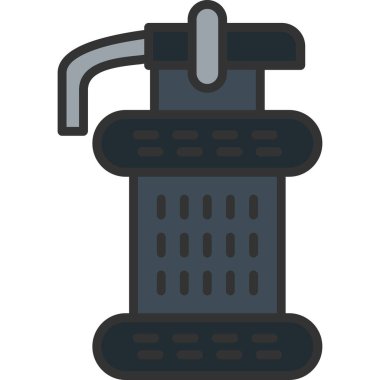 Musluk ikonu. Web için su musluğu vektör simgelerinin özet çizimi