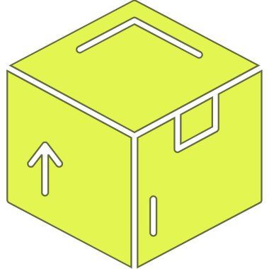 Çizgi film kutusunun vektör çizimi