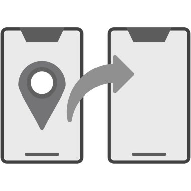 Telefon simgesi ile harita işaretleyici.