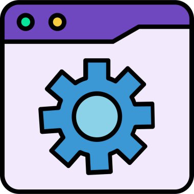 dişli simgesi web simgesi vektör illüstrasyonu